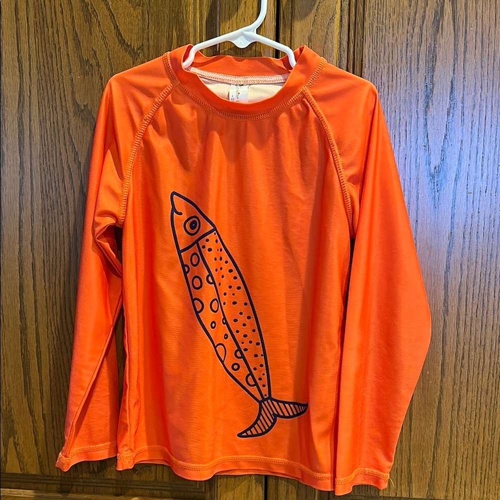 Sunshine Swing bright orange rash guard
